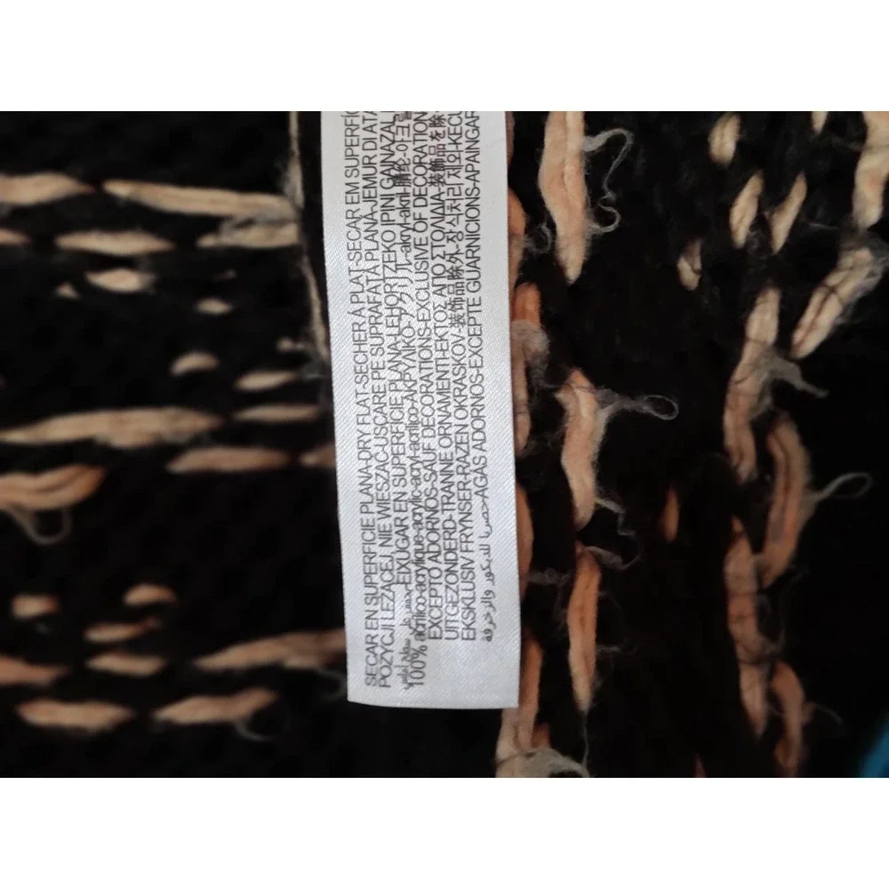 Zara Limited Edition Knit Sweater Black and Yellow oversize sweater Size Small - Picture 5 of 5